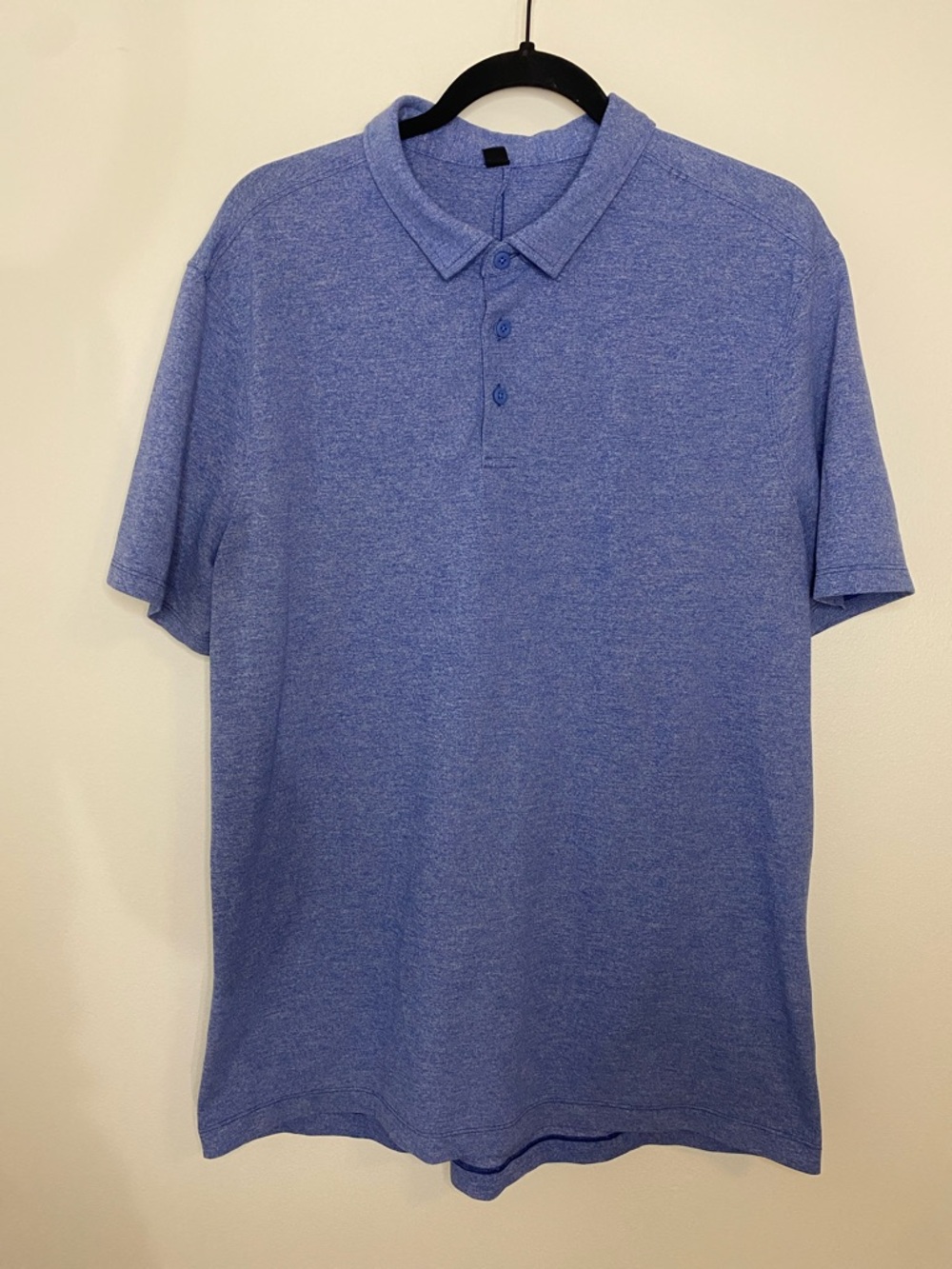 Lululemon Men's Heather Blue Short Sleeve Golf Polo Shirt XL